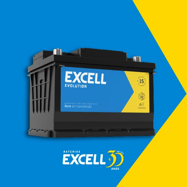 Bateria Excell para aplicação automotiva